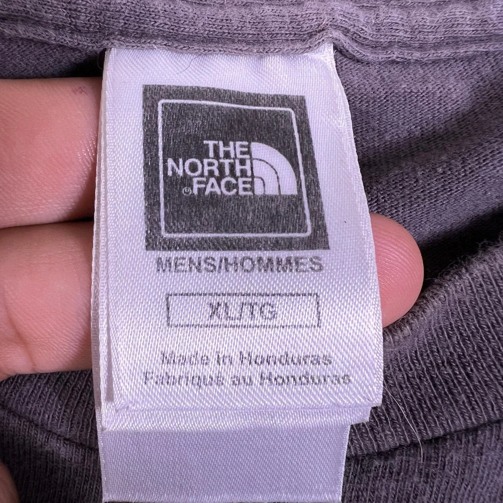 The North Face Graphic Logo Crew Neck Short Sleeve T-Shirt Mens XL Gray Cotton